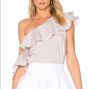 L’Academie X Revolve The Asymmetric Ruffle Top